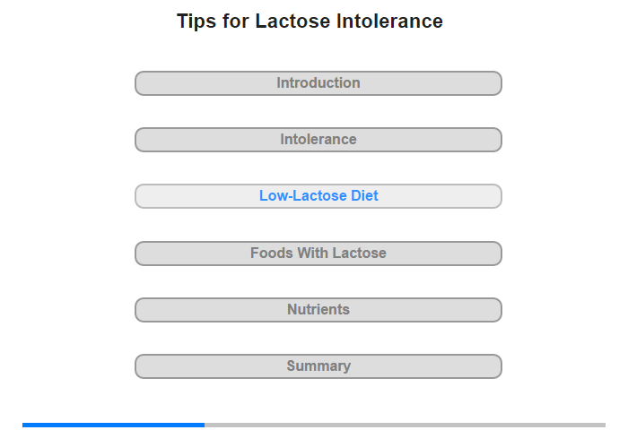 Eating a Low-Lactose Diet