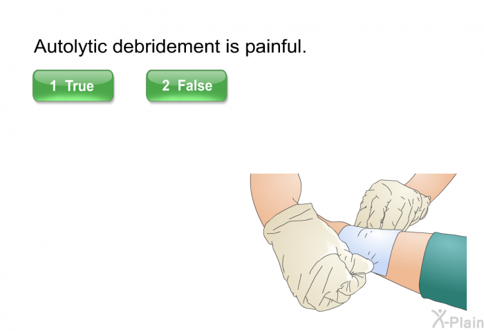 Autolytic debridement is painful.