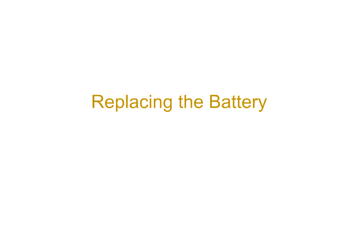 <B>Replacing the Battery</B>