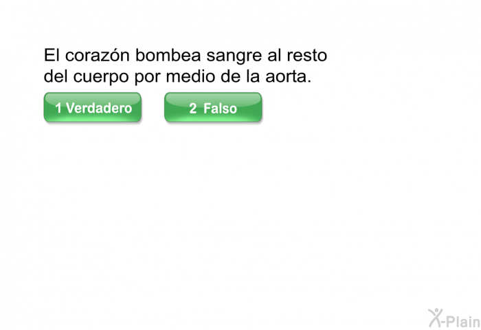 El corazn bombea sangre al resto del cuerpo por medio de la aorta.