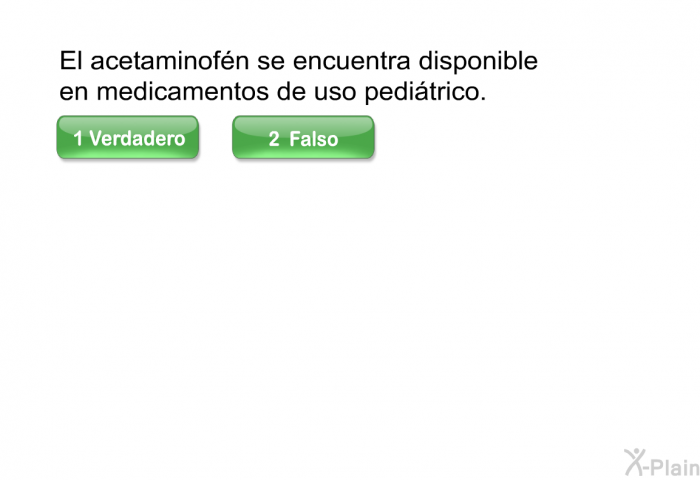 El acetaminofn se encuentra disponible en medicamentos de uso peditrico.