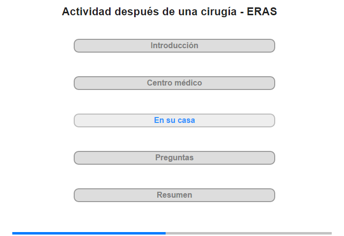 Actividad despus de una ciruga - En su casa