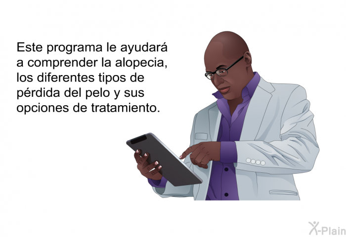 Esta informacin acerca de su salud le ayudar a comprender la alopecia, los diferentes tipos de prdida del pelo y sus opciones de tratamiento.