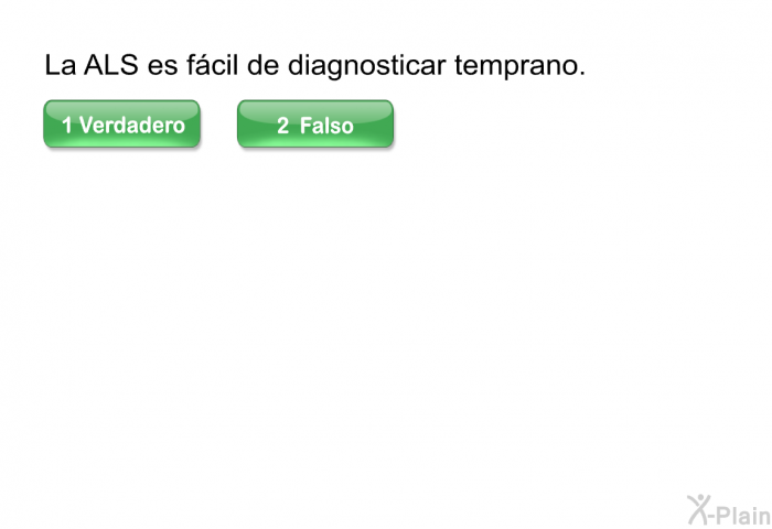 La ALS es fcil de diagnosticar temprano.