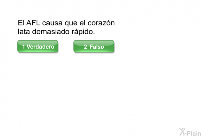 El AFL causa que el coraz�n lata demasiado r�pido.