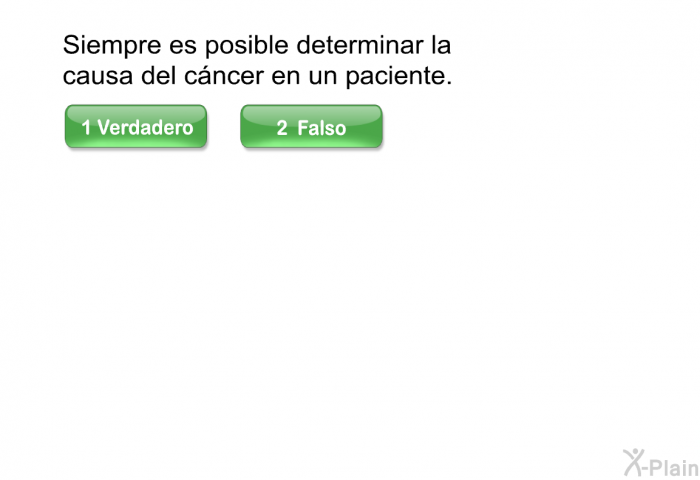 Siempre es posible determinar la causa del cncer en un paciente.