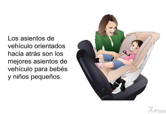 Los asientos de vehculo orientados hacia atrs son los mejores asientos de vehculo para bebs y nios pequeos.