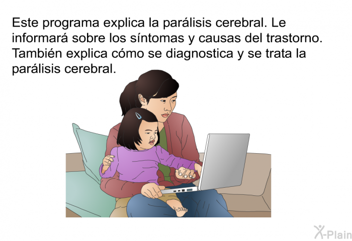 Esta informacin acerca de su salud explica la parlisis cerebral. Le informar sobre los sntomas y causas del trastorno. Tambin explica cmo se diagnostica y se trata la parlisis cerebral.