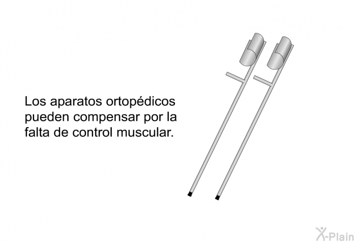 Los aparatos ortopdicos pueden compensar por la falta de control muscular.