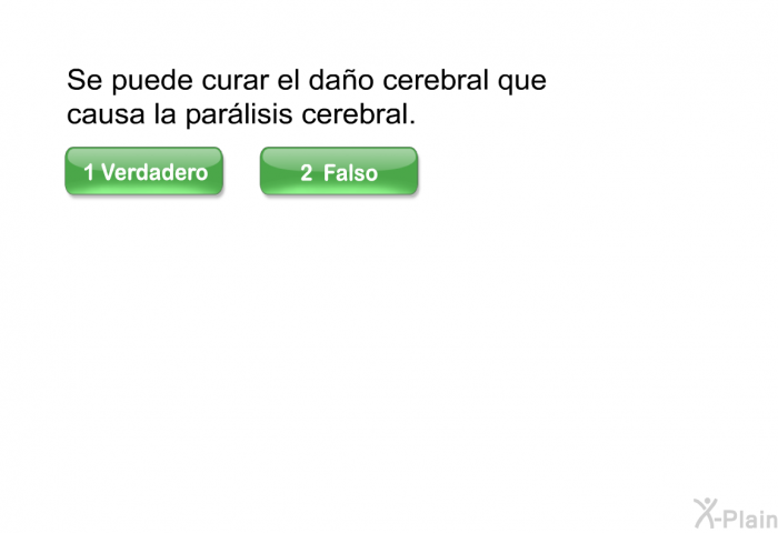 Se puede curar el dao cerebral que causa la parlisis cerebral.
