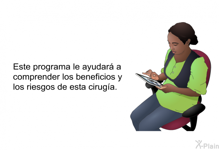 Esta informacin acerca de su salud le ayudar a comprender los beneficios y los riesgos de esta ciruga.