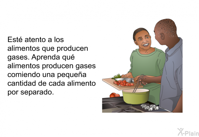 Est atento a los alimentos que producen gases. Aprenda qu alimentos producen gases comiendo una pequea cantidad de cada alimento por separado.