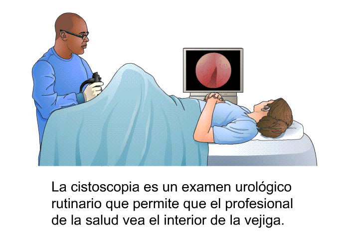La cistoscopia es un examen urolgico rutinario que permite que el profesional de la salud vea el interior de la vejiga.