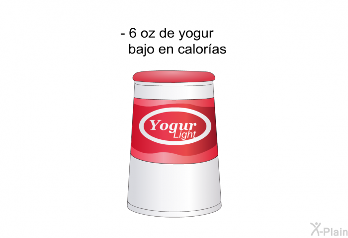 6 oz de yogur bajo en caloras