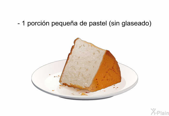 1 porcin pequea de pastel (sin glaseado)