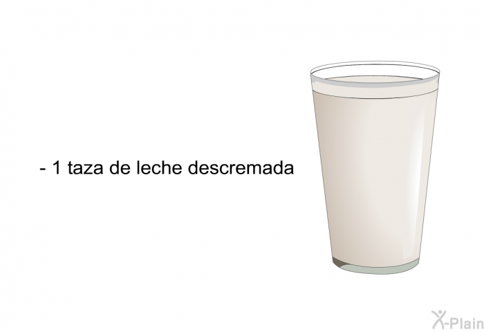 1 taza de leche descremada