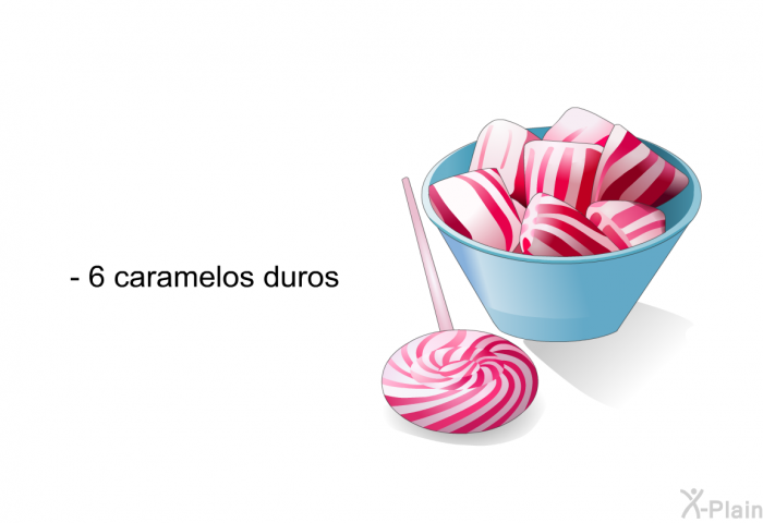 6 caramelos duros