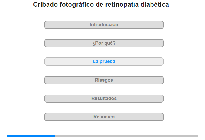 La prueba de cribado fotogrfico