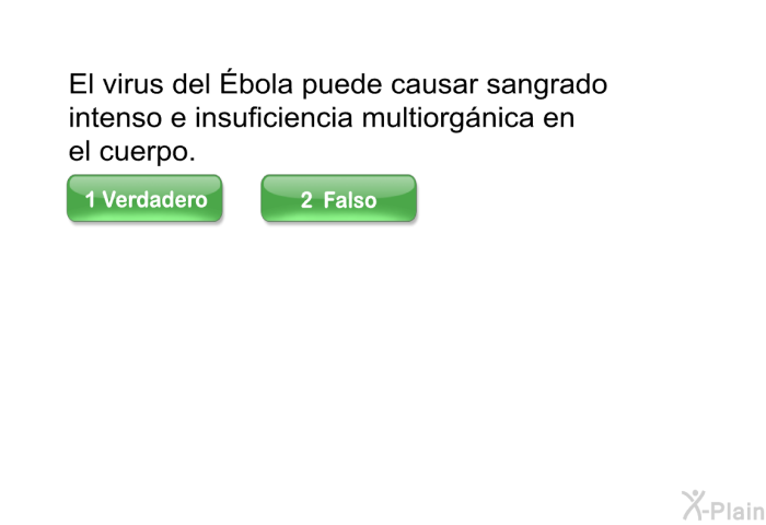 El virus del Ébola puede causar sangrado intenso e insuficiencia multiorgnica en el cuerpo.