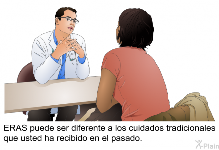 ERAS puede ser diferente a los cuidados tradicionales que usted ha recibido en el pasado.