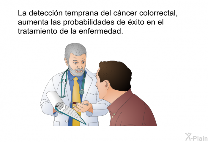 La deteccin temprana del cncer colorrectal, aumenta las probabilidades de xito en el tratamiento de la enfermedad.