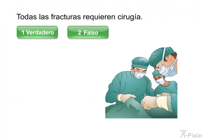 Todas las fracturas requieren ciruga.