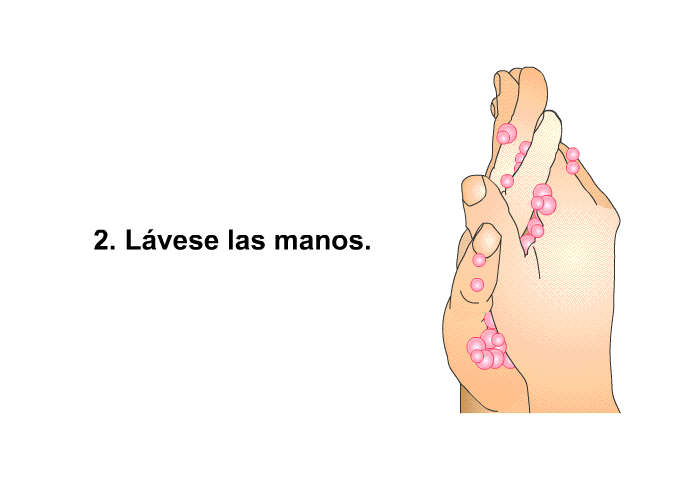 Lvese las manos.