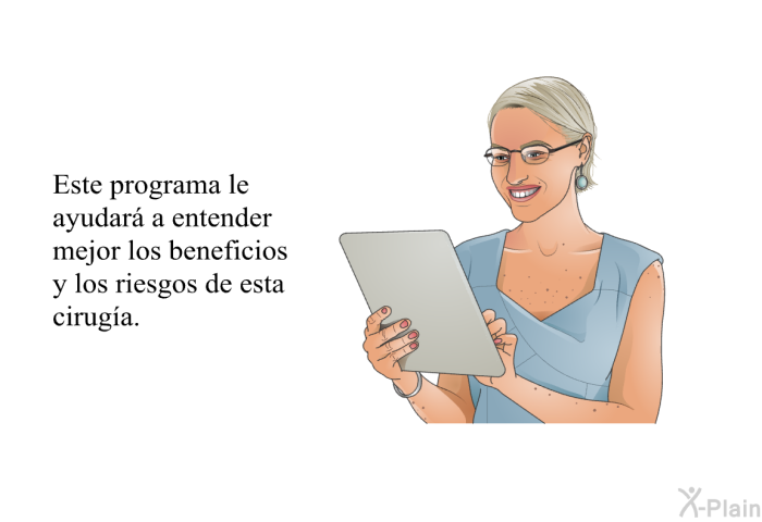 Esta informacin acerca de su salud le ayudar a entender mejor los beneficios y los riesgos de esta ciruga.