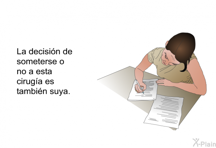 La decisin de someterse o no a esta ciruga es tambin suya.