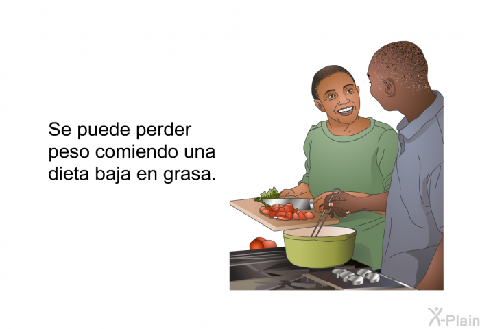 Se puede perder peso comiendo una dieta baja en grasa.