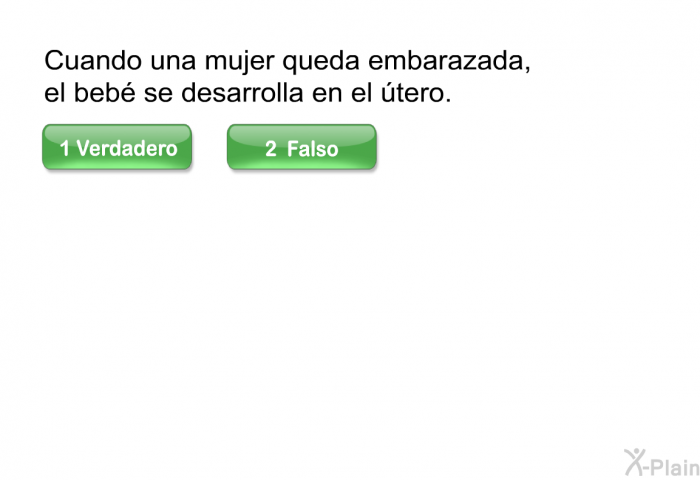 Cuando una mujer queda embarazada, el beb se desarrolla en el tero.