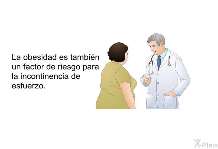 La obesidad es tambin un factor de riesgo para la incontinencia de esfuerzo.