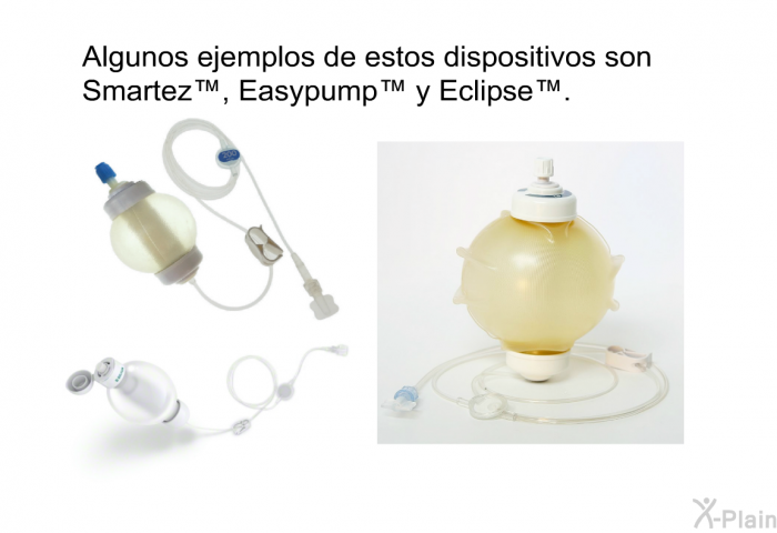 Algunos ejemplos de estos dispositivos son Smartez™, Easypump™<B> </B>y Eclipse™.