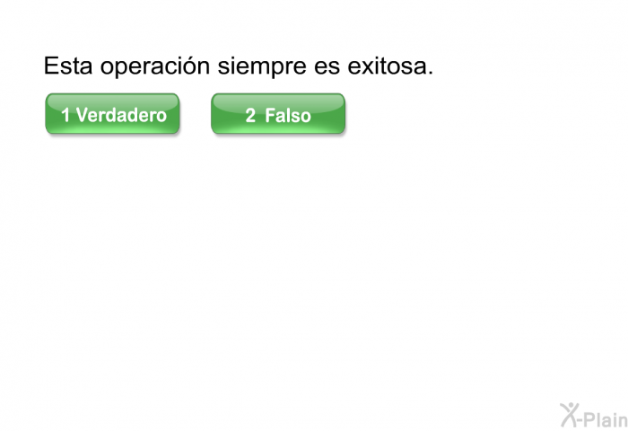 Esta operacin siempre es exitosa.