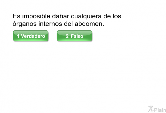 Es imposible daar cualquiera de los rganos internos del abdomen.