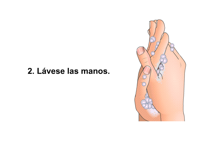 Lvese las manos.