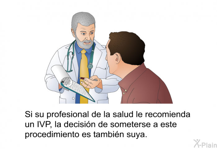 Si su profesional de la salud le recomienda un IVP, la decisin de someterse a este procedimiento es tambin suya.