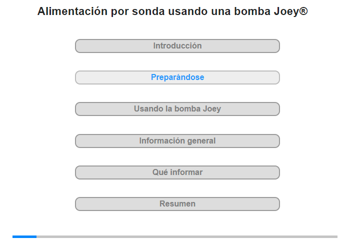 Preparacin para la alimentacin por sonda