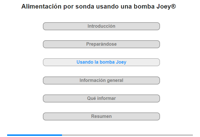 Alimentacin por sonda con la bomba Joey