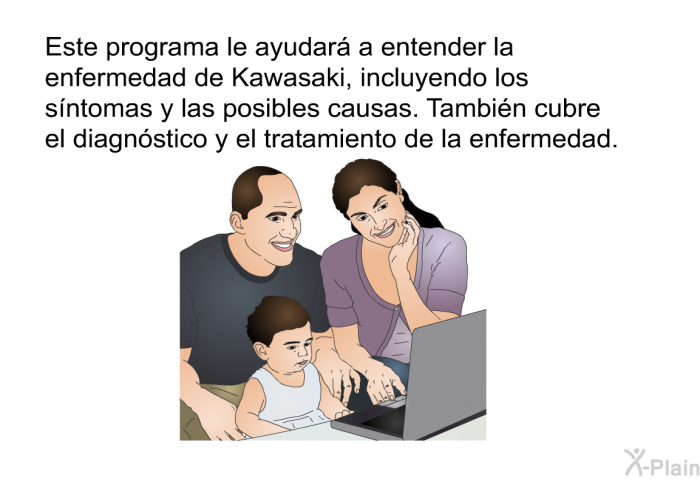 Esta informacin acerca de su salud le ayudar a entender la enfermedad de Kawasaki, incluyendo los sntomas y las posibles causas. Tambin cubre el diagnstico y el tratamiento de la enfermedad.