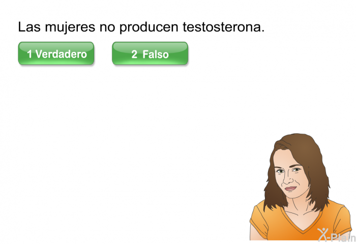 Las mujeres no producen testosterona.