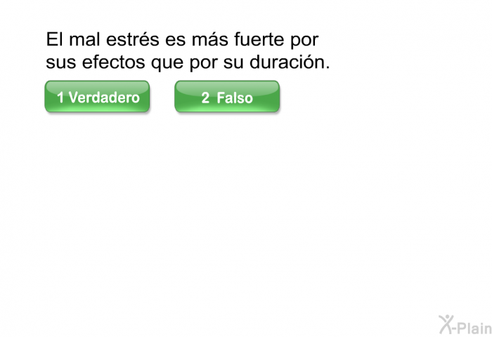 El mal estrs es ms fuerte por sus efectos que por su duracin.