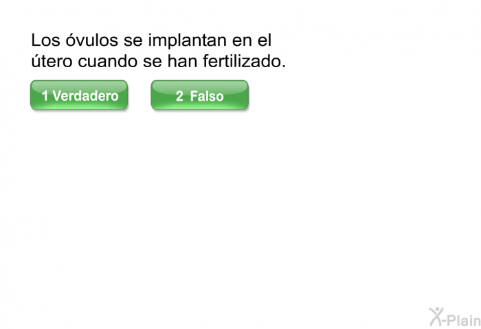 Los vulos se implantan en el tero cuando se han fertilizado.