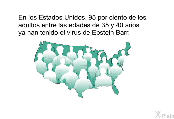 En los Estados Unidos, 95 por ciento de los adultos entre las edades de 35 y 40 aos ya han tenido el virus de Epstein Barr.