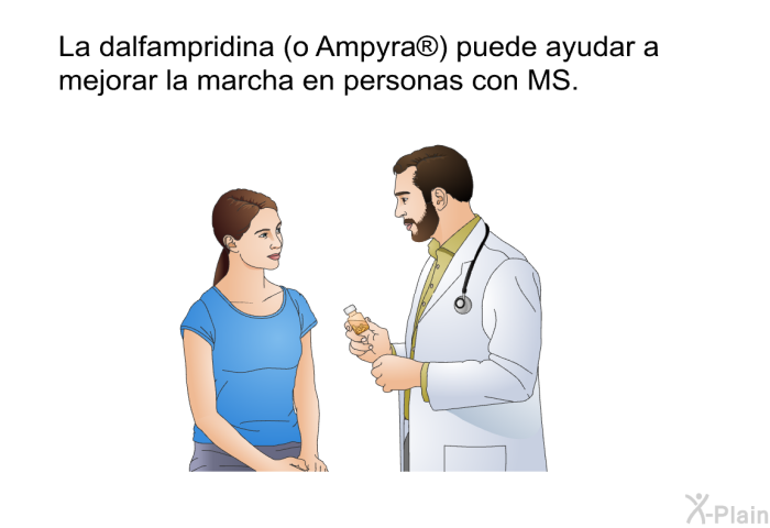La dalfampridina (o Ampyra ) puede ayudar a mejorar la marcha en personas con MS.