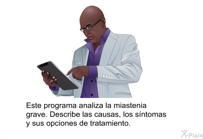 Esta informacin acerca de su salud analiza la miastenia grave. Describe las causas, los sntomas y sus opciones de tratamiento.