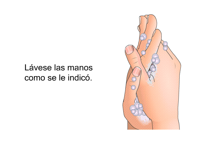 L�vese las manos como se le indic�.