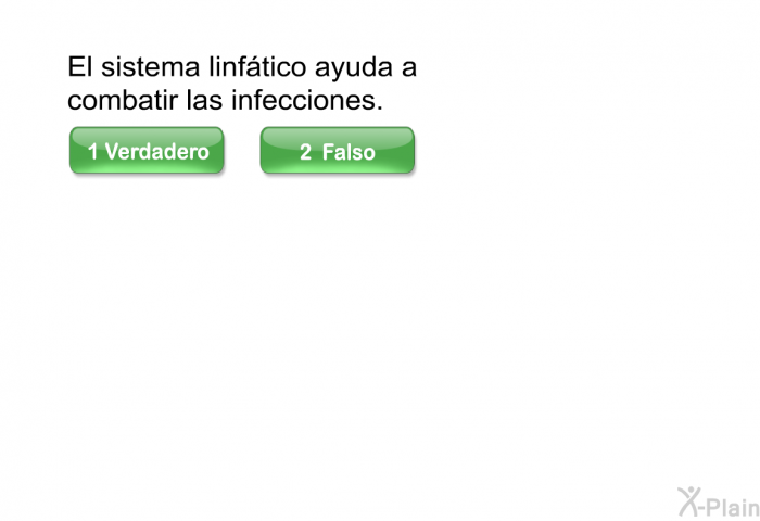 El sistema linftico ayuda a combatir las infecciones.