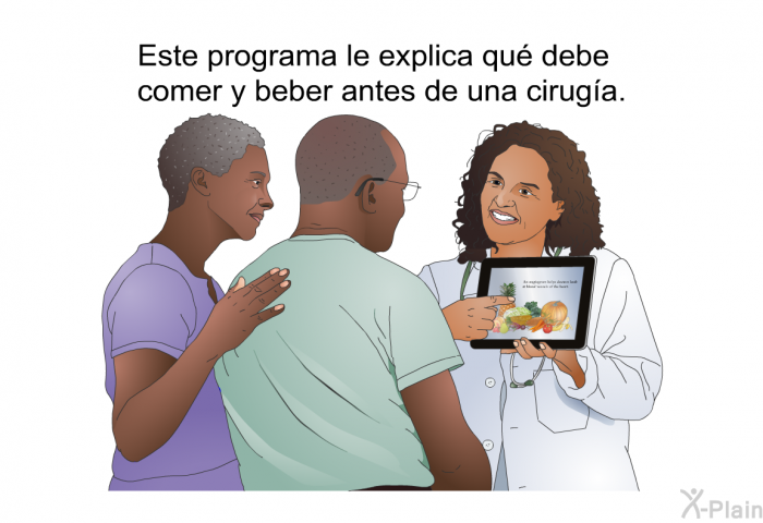 Esta informacin acerca de su salud le explica qu debe comer y beber antes de una ciruga.