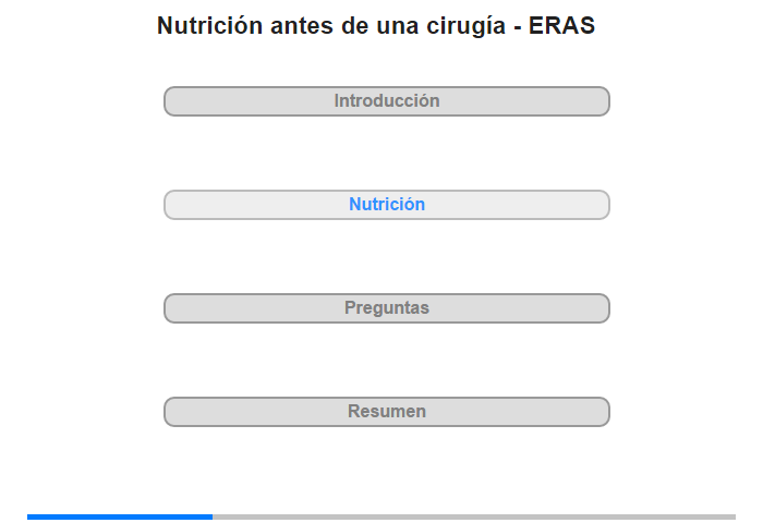 Nutricin antes de una ciruga